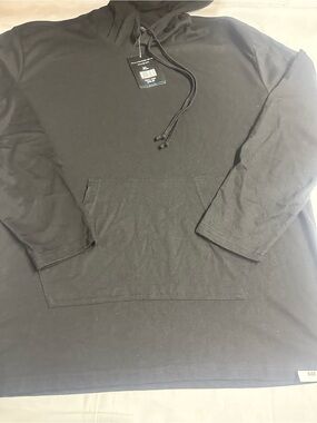 Men's Black Hoodie Pullover - Casual Long Sleeve